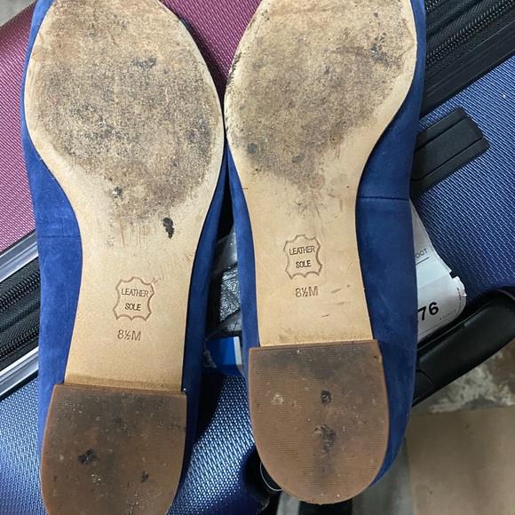 Tory Burch shoes blue suede worn 2x but in superb condition - Picture 3 of 8